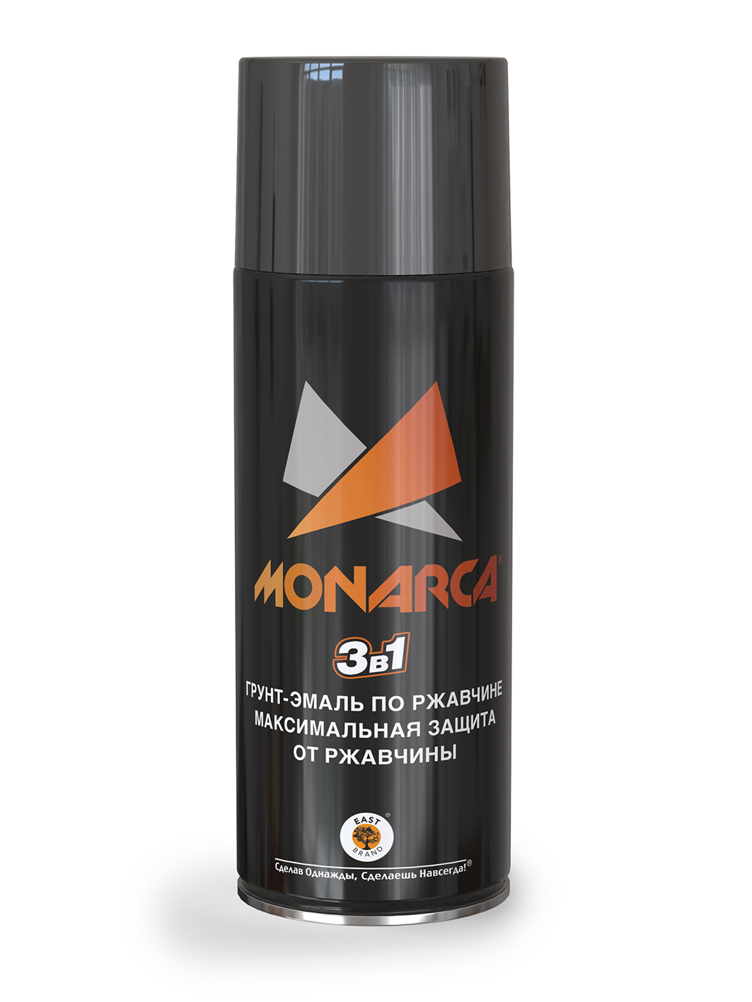 изображение Грунт-эмаль аэрозоль Monarca по ржавчине RAL9005 черный матовый 520мл1